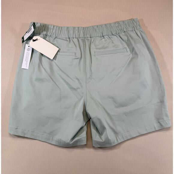 Hawker Rye Men’s Shorts Size L Green Stretch Cotton Blend Elastic Waist NWT - Picture 2 of 5